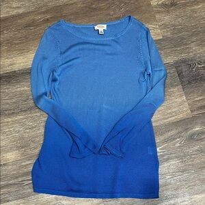 Talbots Blue Gradient Long Sleeve Sweater